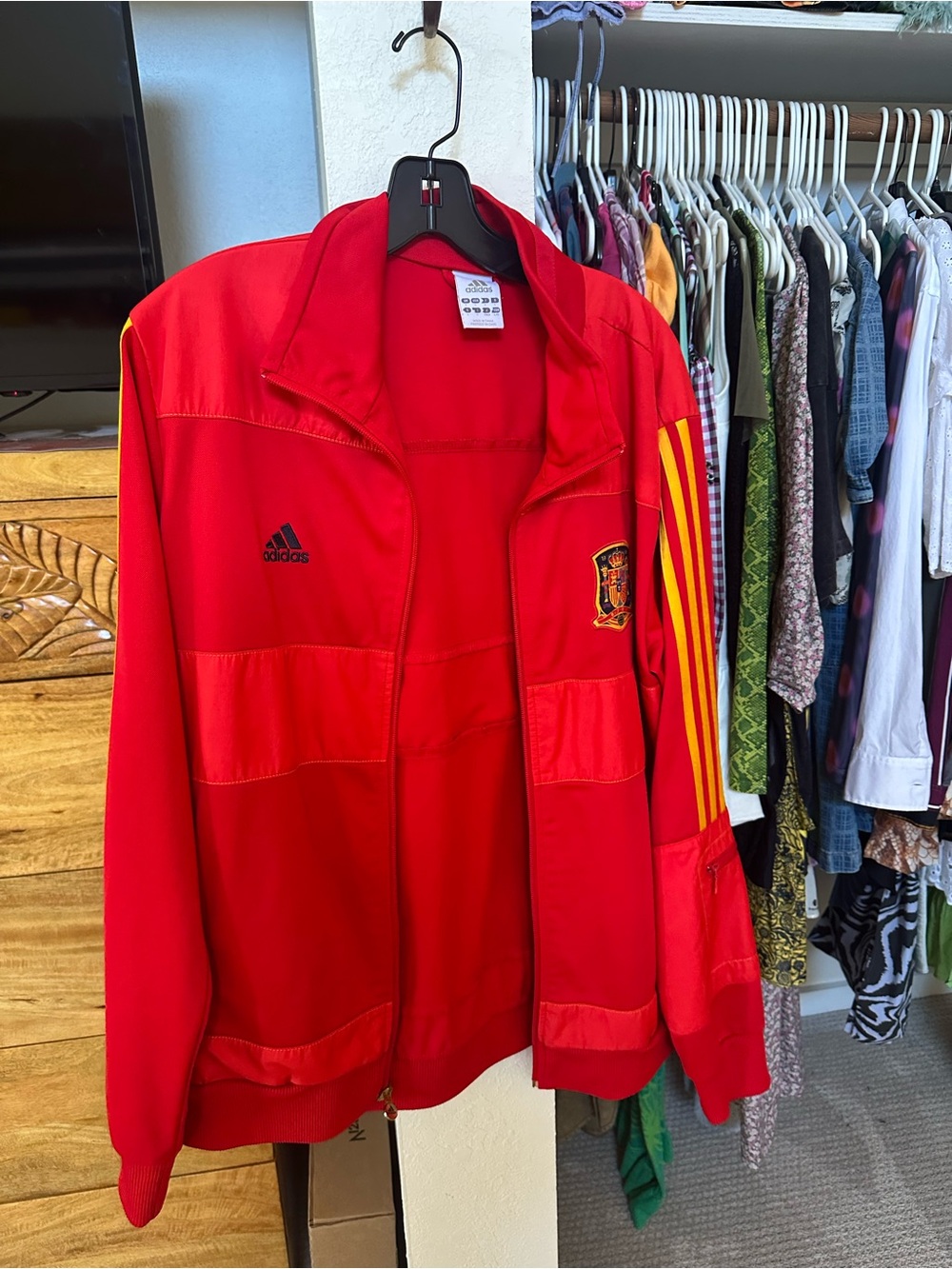 adidas Red & Yellow Spain Team Bomber Jacket